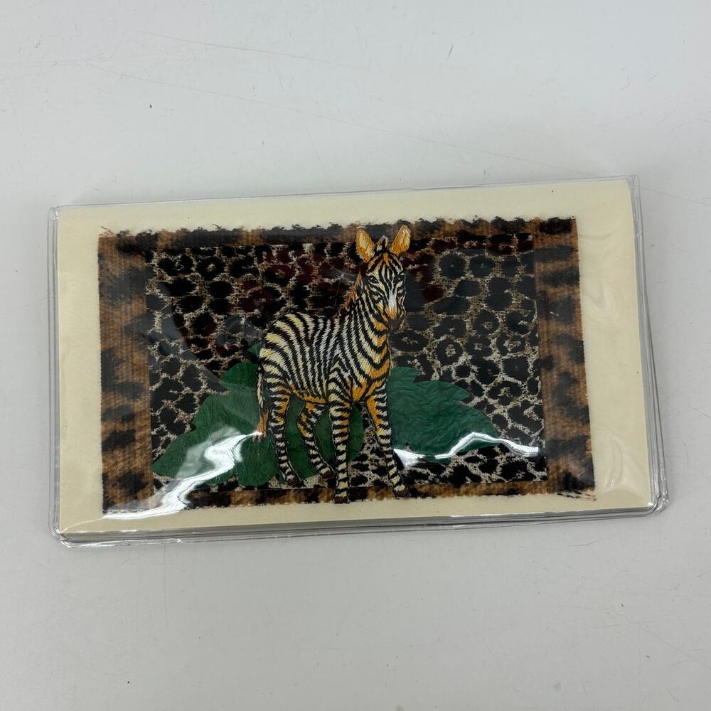 Zebra Wild Womens Wallet Handcrafted Cash Checkbook Receipt Holder Misc.